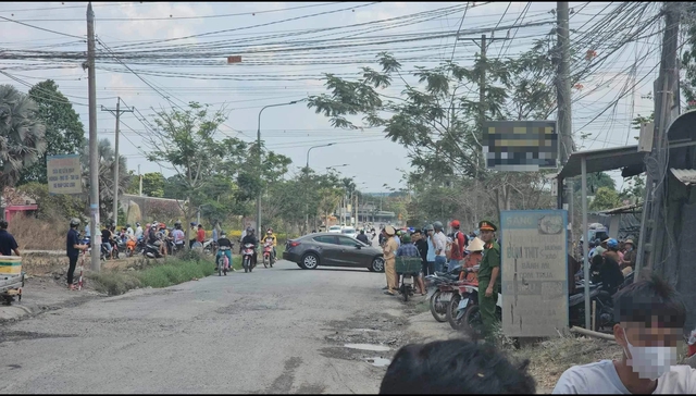 Công an phong tỏa hiện trường vụ việc